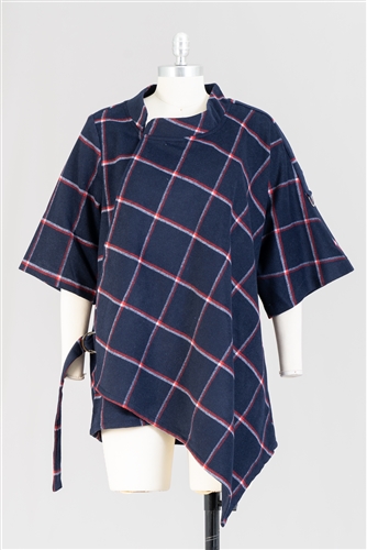 Ravel Plaid Top W/Buckle J218157