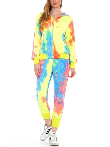 Why Tie Dye Hooded Jacket J200206