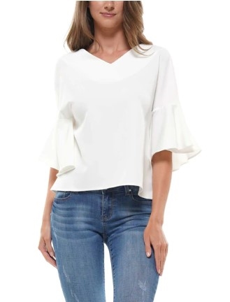 Why Ruffle Sleeve Top T190203