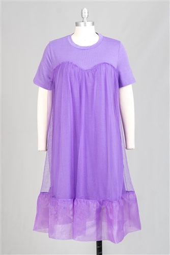 Wowo Dress Tulle Hem DRE220302X