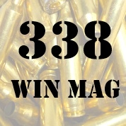 338 Win Mag once fired brass cases for reloading