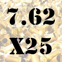 7.62x25 Tokarev once fired brass cases for reloading