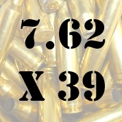 7.62x39 AK-47 once fired brass cases for reloading