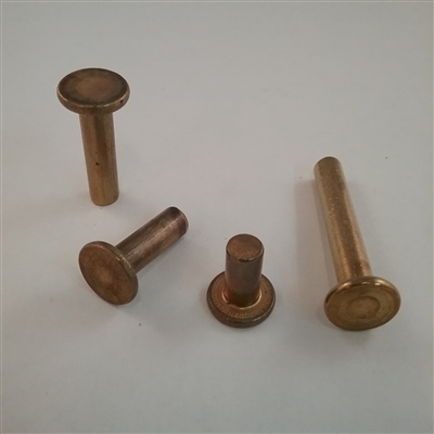 BRASS FLAT RIVET                        3/16 X 3/8