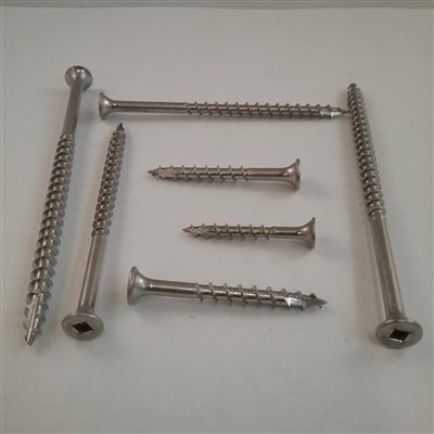 STAINLESS DECK SCREW  #10 X 2" Square