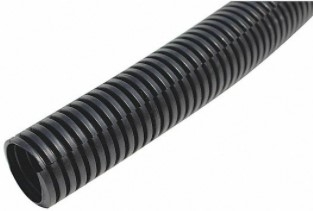 014VEGS - DROSSBACH - CORRUGATED LOOM TUBING SLIT GRAY 1/4"