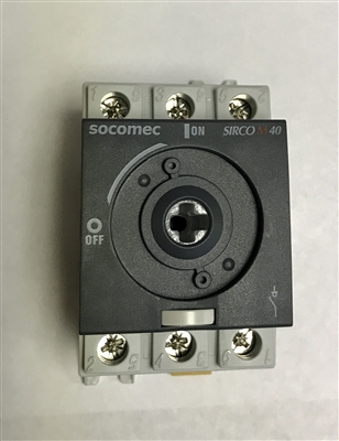 22003004 - SOCOMEC - Disconnect Switch, 3-P, 40A/600V, Non-Fusible, Rotary, UL508 Listed, Switch Only