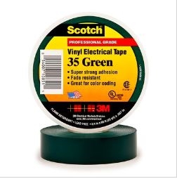 35 GREEN - 3M - Scotch Vinyl Green Electrical Tape 35, 3/4"x66'