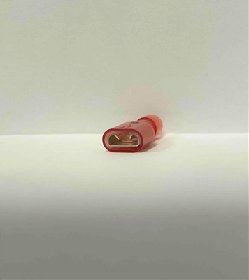 462242 - .250 FEM PUSH ON, OVAL, FULLY INSULATED RED NYLON 22-18AWG