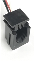 616-P4-BLK -  Black modular connector with 7" leads