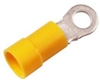 6506 - KLAUKE - Yellow PVC Ring Cable Lug, 4-6mm2, M6, Brazed, Pkg/100