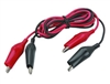 66712 - Cen-Tec - 36", 18 gauge,Low Voltage Test Leads, 300V, alligator clips, black and red (2 Pack)