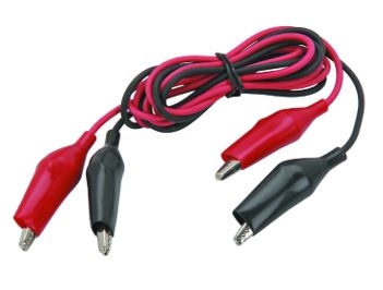 66712 - Cen-Tec - 36", 18 gauge,Low Voltage Test Leads, 300V, alligator clips, black and red (2 Pack)