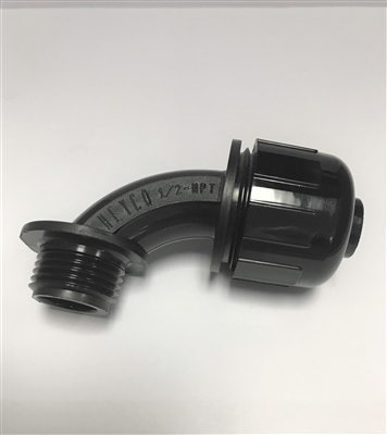 90 Degree Sweep, NPT Hubs-For Flexible, Nonmetallic Liquid Tight Heyco-Flex I Conduitand Heyco-Flexâ„¢ II Tubing