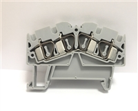 AS4/4 - ALTECH - DIN Term Blk, Spring, 4 Conn, Angular, 35A, 600V, 22-10AWG, 6mm, gray