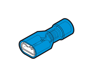 BF-F608P - CEMBRE -  BLUE, 16-14AWG REINFORCED DISCONNECT TERMINALS, 2053620, Pkg/100