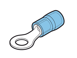 BKY-M5 - CEMBRE -  BLUE 16-14 AWG RING TERMINAL, STUD .21",  (2145856), Bag/100