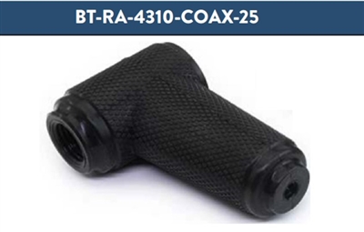 BT-RA-4310-COAX25 - GAMMA - Weatherproof right angle silicone boot for 4.3-10 connectors to 1/4â€³ coax, Pkg/100