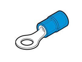 BVF-R8 - CEMBRE - BLUE PVC INSULATED CRIMP RING TERMINAL, (2058770), Bag/100