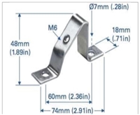 CA603 - ALTECH - BRACKET-Angled DIN Rail Support