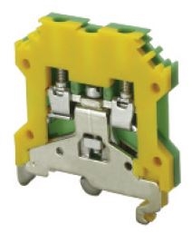 CGT4U - Altech - DIN Term Blk, Screw, Grnd, 600V, 22-10AWG, 6mm, yellow/ green (50 PK)