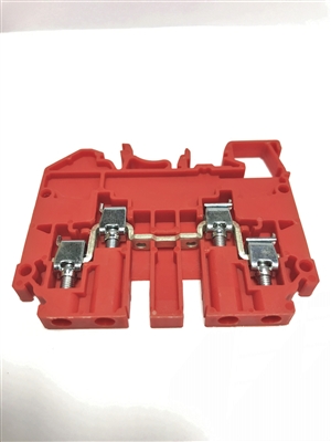 CMC2-2/R - Altech - DIN Term Blk, Screw, 4 Conn, 35A, 600V, 22-10AWG, 6mm, red (50PK)