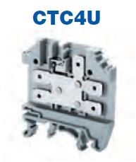 CTC4U - Altech - DIN Term Blk, Tabs, 5 Conn, 32A, 300V, 24-12AWG, 6mm, grey