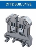 CTT2.5UJ - Altech - Connector, Grey Terminal Block, DIN Rail, Thermocouple, J Type, ScrewClamp, 22-14 AWG, Width 10mm, 10A, 1000V AC/DC (Std. Pack 50)