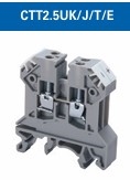 CTT2.5UJ - Altech - Connector, Grey Terminal Block, DIN Rail, Thermocouple, J Type, ScrewClamp, 22-14 AWG, Width 10mm, 10A, 1000V AC/DC (Std. Pack 50)
