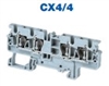 CX4/4 - ALTECH - DIN Term Blk, Spring, 4 Conn; 30A, 600V, 24-10AWG, 6mm, grey, Pkg/100
