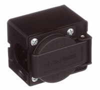 DMRBA - ALTECH - Receptacle, DIN Rail Mount, 15A/250VAC, IP54, Black