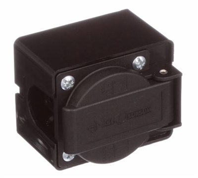 DMRBA - ALTECH - Receptacle, DIN Rail Mount, 15A/250VAC, IP54, Black