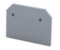EPCDL4UN - ALTECH - End Plate, grey, use with DIN Term Blk CDL4UN, Std. Pack/50