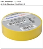ETST664 (904-00018) - HELLERMANNTYTON - Electrical Tape, .75" x 66' Roll, 7.0 mil Thick, PVC, Yellow, 10 rolls/pkg
