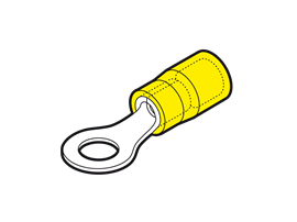 GP-M5 - CEMBRE - 12-10AWG Yellow Ring Terminal, M5 Stud , 2046625 , Bag/100