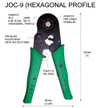 JOC-9 - JEONO - Hexagonal Crimping Tool, Pkg/1