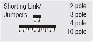 JX6/3 - ALTECH - Jumper, Push-In, 3 pole, 8mm spacing,use with CX6, CXG6, CXDB Series, Std, Pack: 50