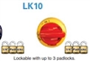 LK10 Y/R UL - ALTECH - Door Interlock Handle,Selector, Yel./Red, Use w/Lx00AD11-ST