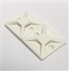 MB3A10C2-151-28718 - HELLERMANNTYTON - Adhesive Base, .75" x .75", .14" Max Tie Width, .12" Hole Dia, PA66/SR T50, White, 100/pkg