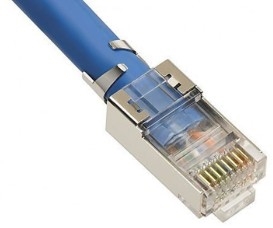RJ45-CAT6A - 10Gig Shielded Connector with Liner, Solid, Pkg/50