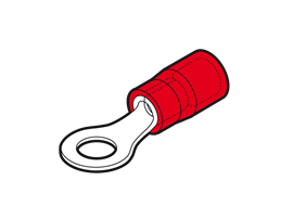 RP-M10 - CEMBRE - 22-16AWG Red Ring Terminal, M10 Stud, 2046045, Bag/100