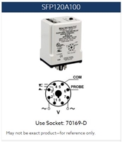 SFP120A100 - MACROMATIC - ARF & ARP Series Seal Leak Relay, Single Channel, 4.7-100K Ohms, 120VAC Input, 10 Amp SPDT Relay, Plug-In, use with Macromatic 70169-D