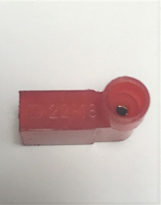 SO5360SF - HOLLINGSWORTH - Slip-On Flag 22-18 Gauge Flare FIT .032 x.250 Tab Nylon Insulation Red Short Barrel