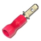 SO9446SF - HOLLINGSWORTH - Slip-On 22-18 Gauge .020 x.110, Funnel FIT Male Short Barrel, Vinyl Insulation Red