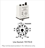 TR-6812U - MACROMATIC - TR-6 SERIES PROGRAMMABLE PLUG-IN TIME DELAY RELAY, Multi-function, 12-125V DC 24-240VAC, 10 amp DPDT, 50ms-100 Hrs, Plug-in