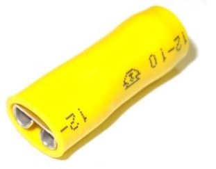 XSO9788 - HOLLINGSWORTH - Slip-On 12-10 Gauge .032 x.250 Funnel FIIG Female Vinyl Insulation Yellow Fully Insulated