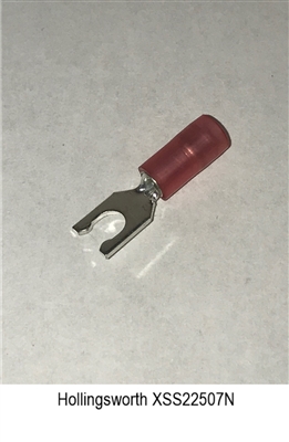 XSS22507N - HOLLINGSWORTH - Spade Mini Spring 22-16 Gauge Funnel FIIG #6 Stud Nylon Insulation Red
