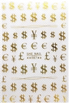 GOLD Money Symbol Stickers # 155