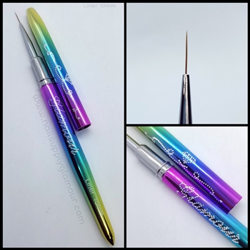 10mm 100% Kolinsky Liner Brush (Diamond Rainbow)