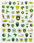 Brazil Nail Stickers # 471